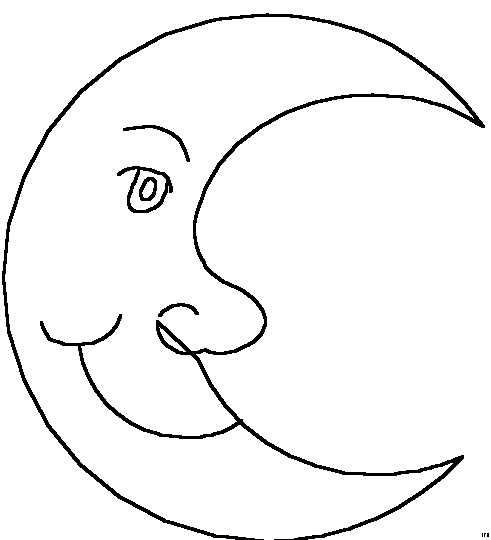 desenho da lua para colorir