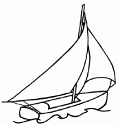 desenho de barco para imprimir e colorir