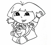 desenho de dora para colorir