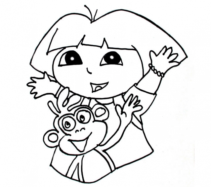 desenho de dora para colorir