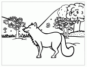 desenho de floresta para colorir