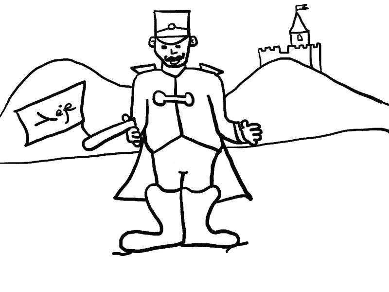 desenho do soldadinho de chumbo para colorir