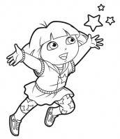 desenho dora aventureira para colorir