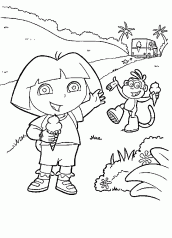 desenho infantil da dora para colorir