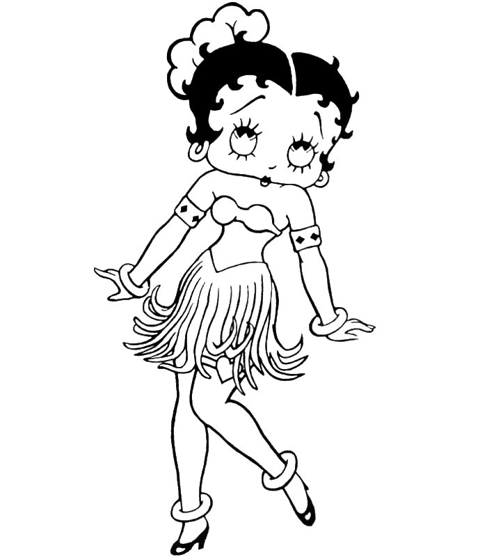 desenho para colorir da betty boop