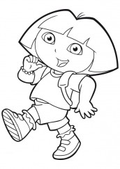 desenho para colorir da dora aventureira