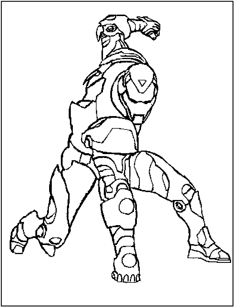 desenho para colorir do homem de ferro