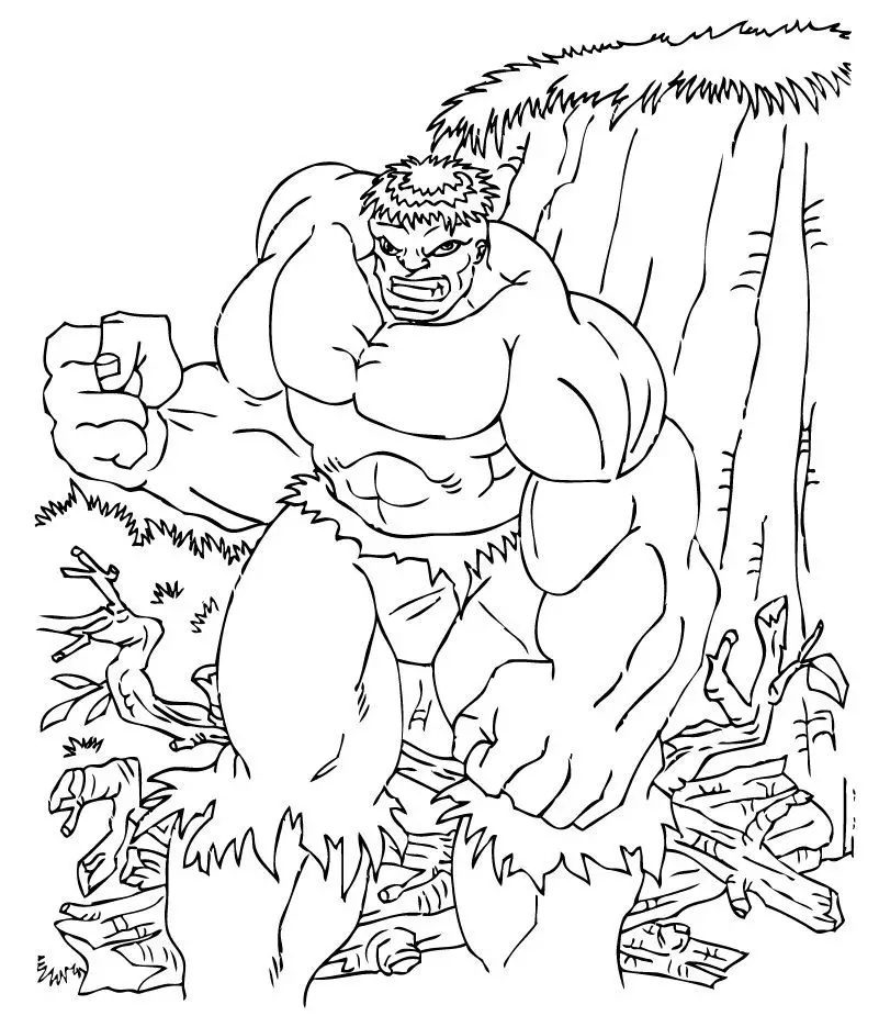 desenho para colorir do hulk