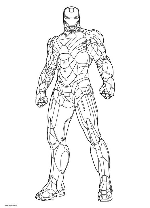 desenho para colorir homem de ferro