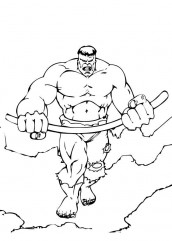 desenho para colorir hulk