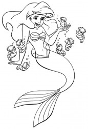 desenhos da ariel para imprimir