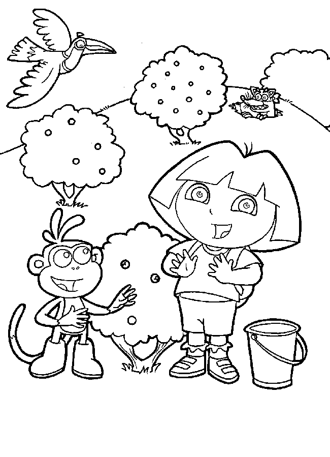 desenhos da dora aventureira para colorir