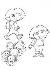 desenho infantil da dora para colorir