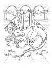 desenhos de dragao para imprimir e pintar