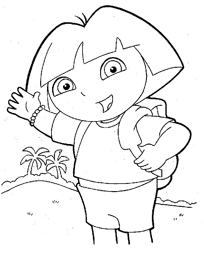 desenhos dora aventureira para colorir