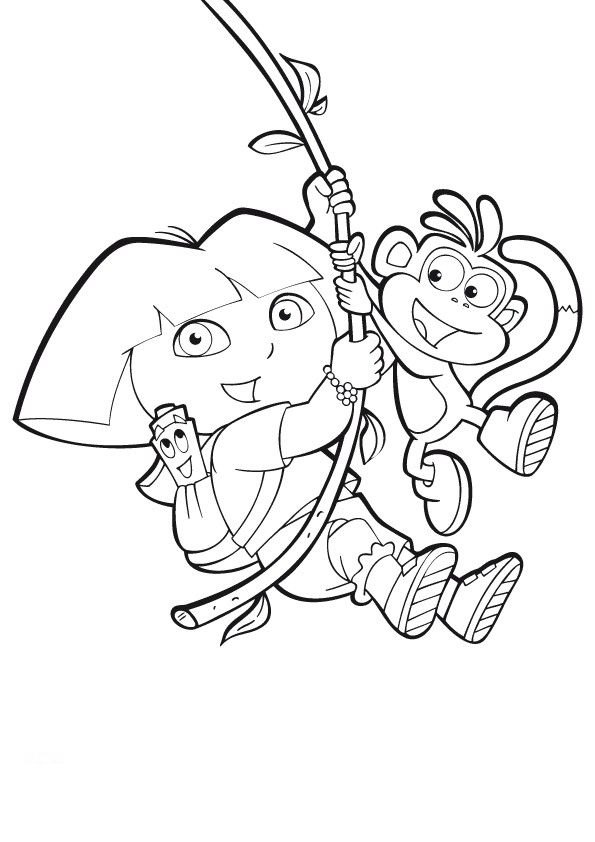 desenhos dora para colorir