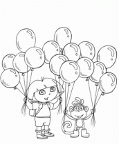 desenhos infantil dora para colorir