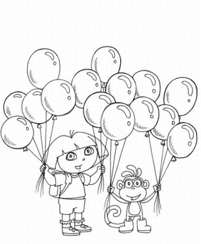 desenhos infantil dora para colorir