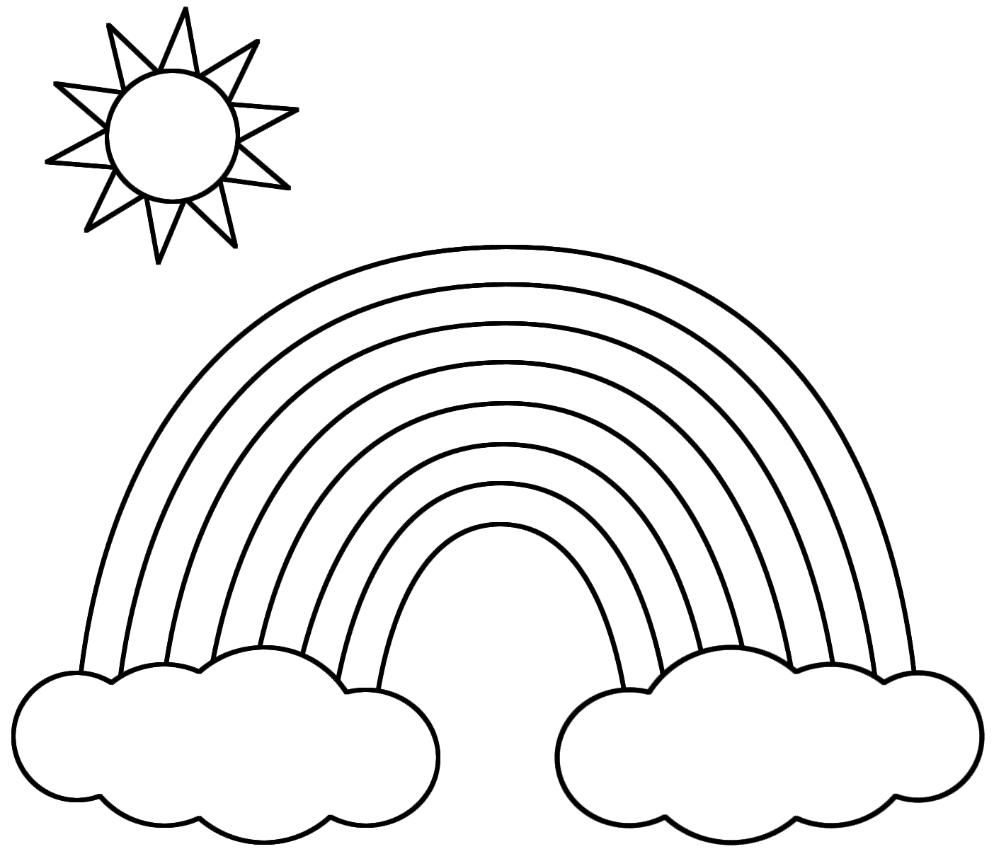 desenhos para colorir arco iris