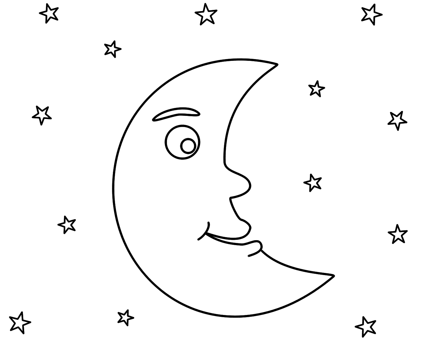 desenhos para colorir da lua