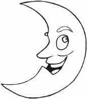 Desenhos da Lua Sorrindo para Imprimir e Colorir Grátis : r