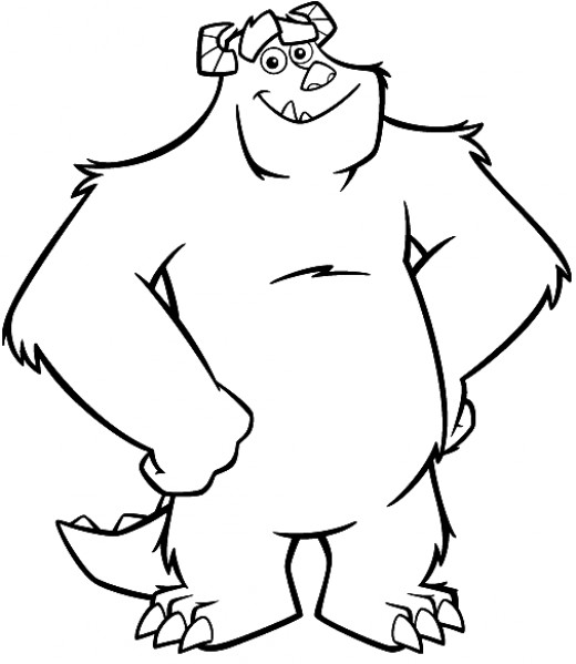 Desenho do Sulley para colorir