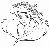 desenhos para pintar da ariel