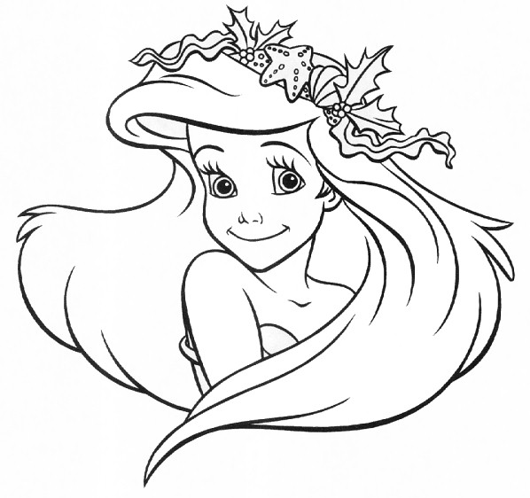 desenhos para pintar da ariel