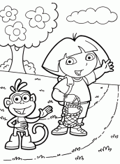 dora aventureira para colorir