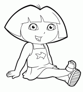 dora imagem para colorir e imprimir