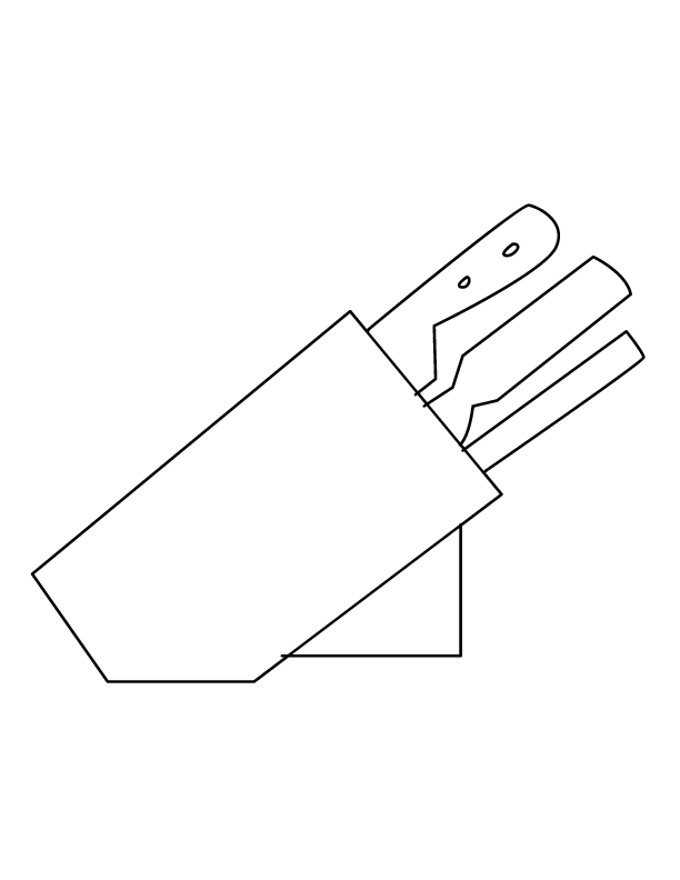 facas de cozinha para colorir