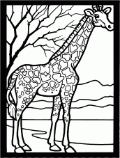 girafa para colorir e imprimir