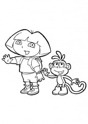 imagem da dora aventureira para colorir e imprimir