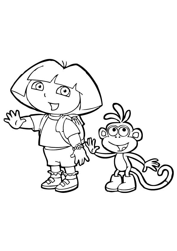 imagem da dora aventureira para colorir e imprimir