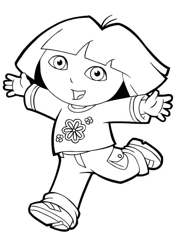 imagem da dora aventureira para colorir