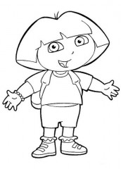 imagem da dora aventureira para imprimir e pintar