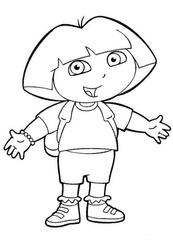 imagem da dora aventureira para imprimir e pintar