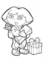 imagem da dora para colorir