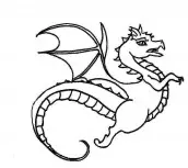 imagem de dragao para colorir