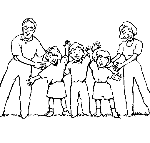 imagem de familia para pintar