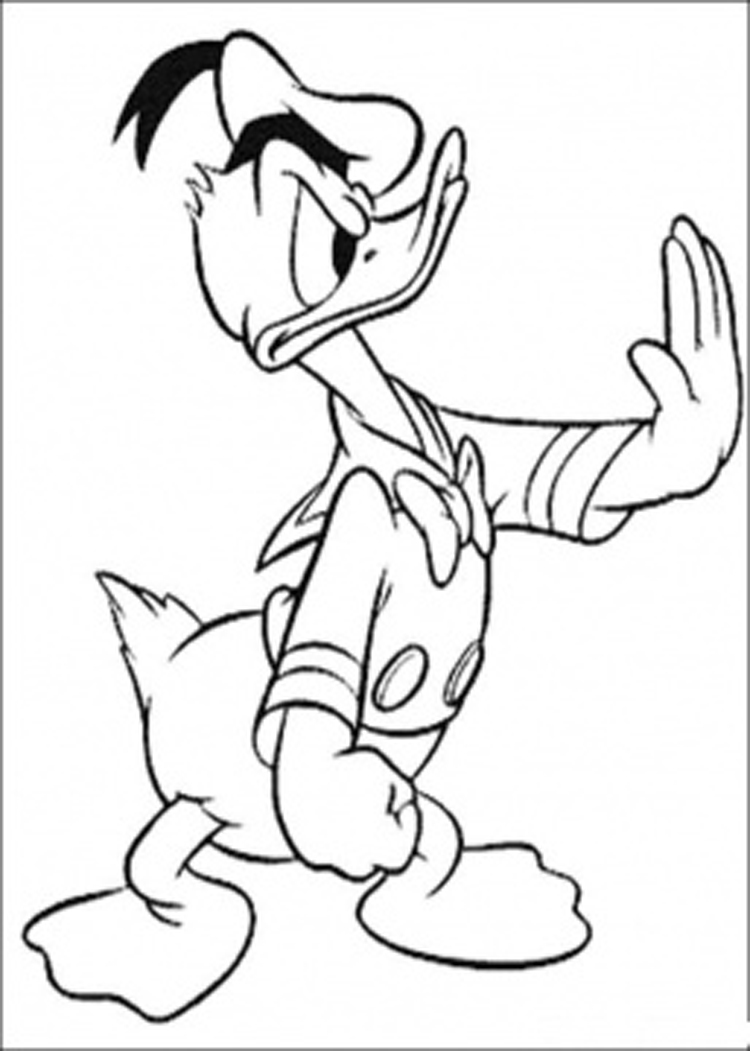 pato donald para colorir