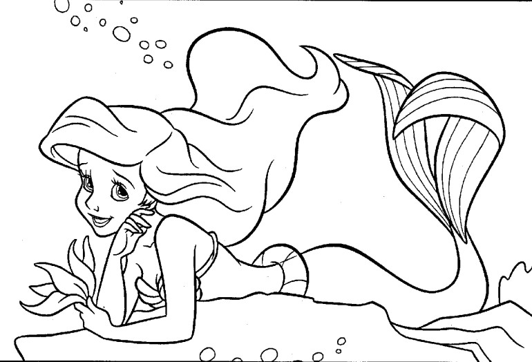 sereia ariel para colorir