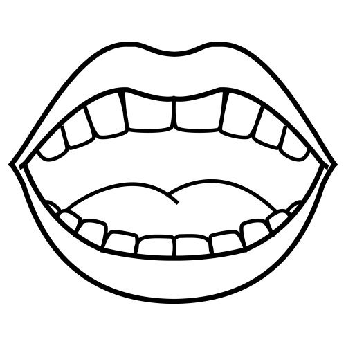 boca para colorir