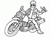 desenho para colorir moto