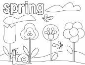 desenho da primavera para colorir