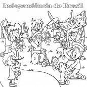 desenho da independencia do brasil para colorir