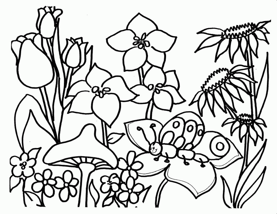 desenhos de primavera para colorir