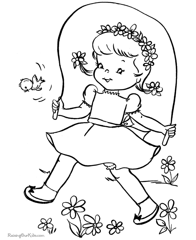 desenhos para colorir primavera