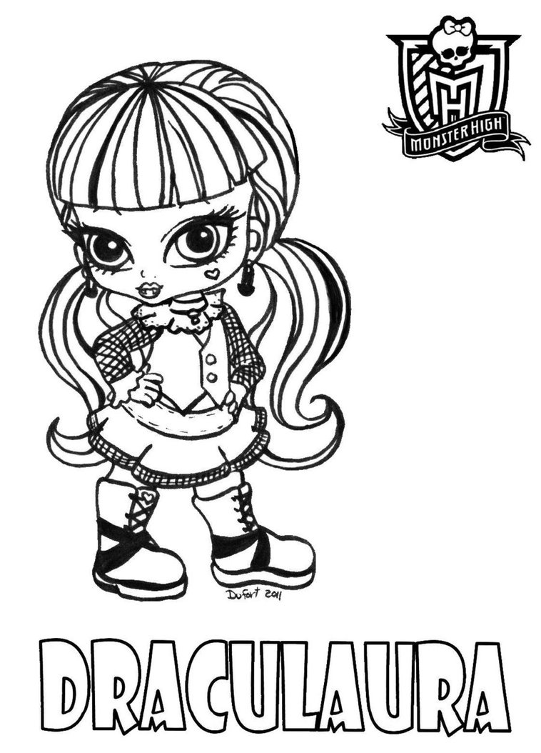 dibujos de monster high para imprimir e colorir