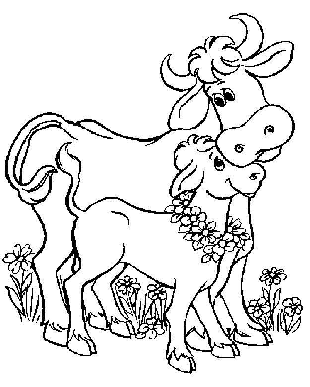 imagem de uma vaca para colorir